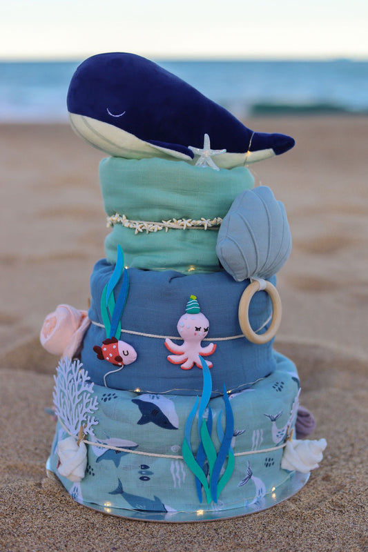 Charming Sea 3-Tier Nappy Cake