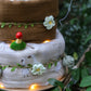 enchanting woodlands 2-tier nappy diaper cake decorated with fairy lights, butterflys and flowers