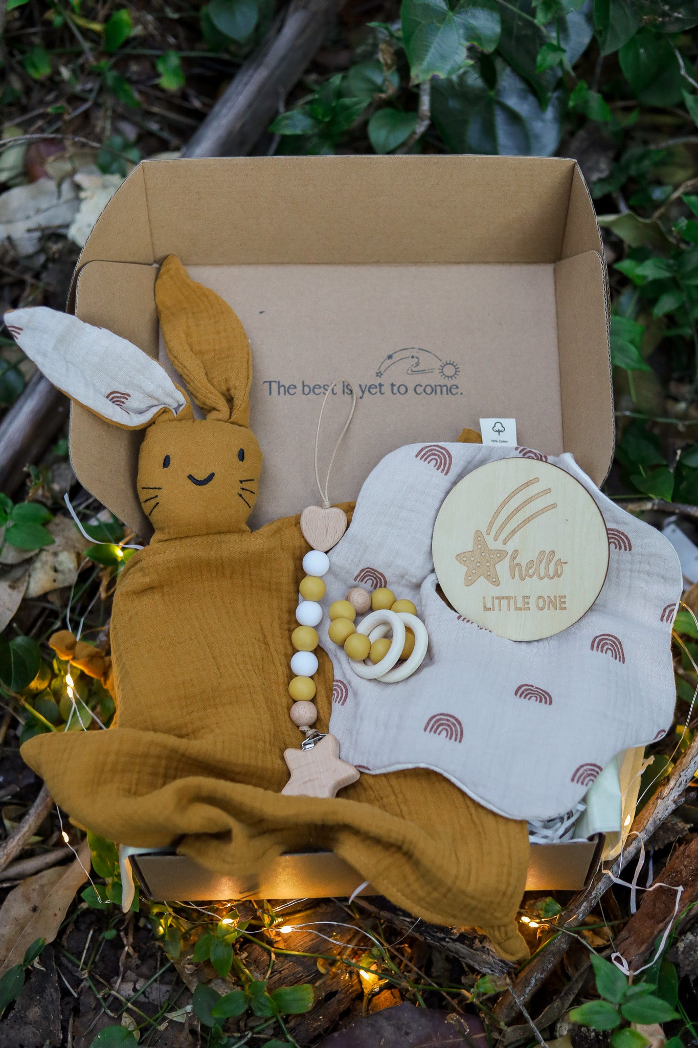 Mustard Bunny Collection - 5 Piece Unisex Baby Gift Set Box