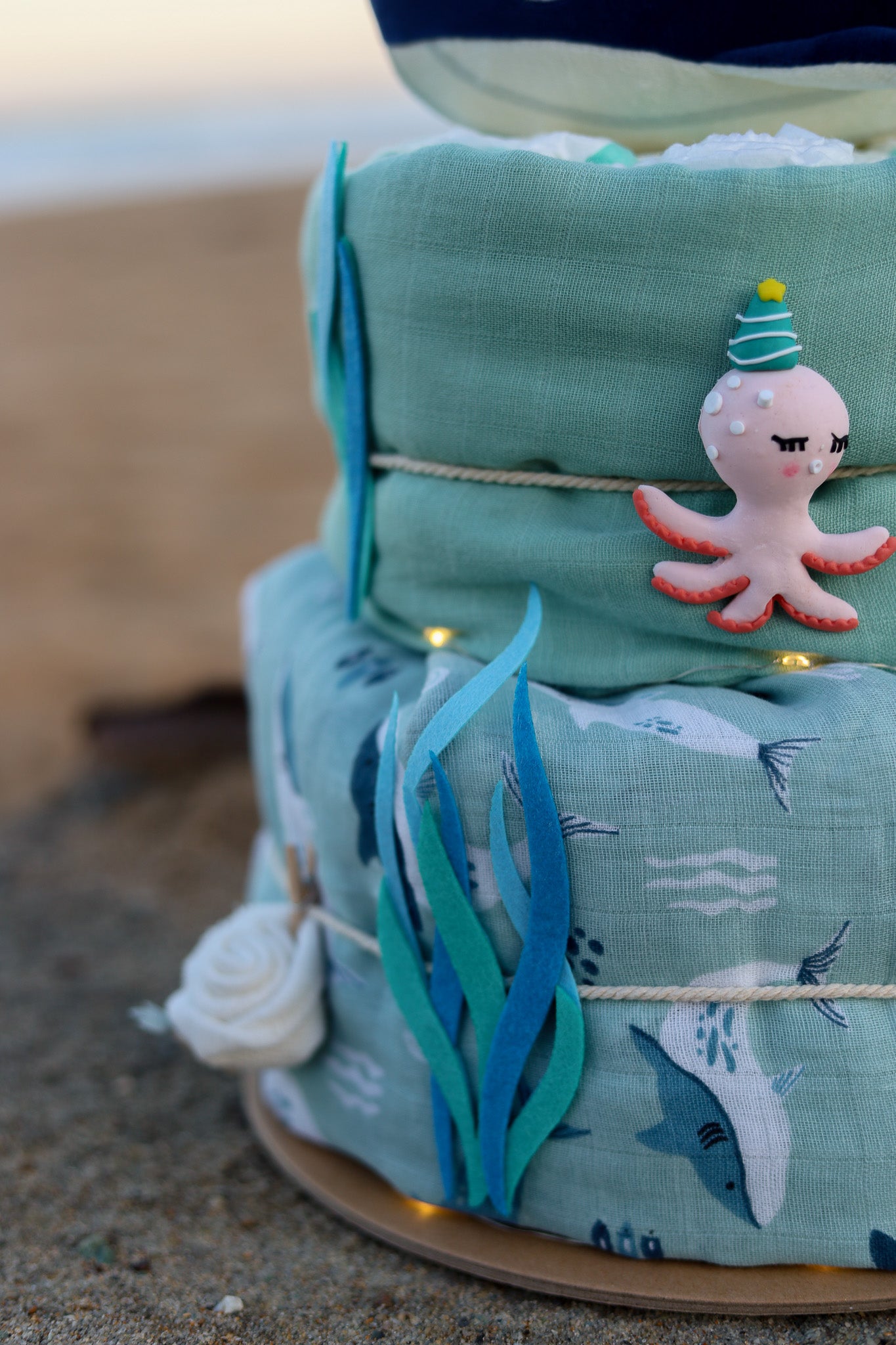 Charming Sea 2-Tier Nappy Cake