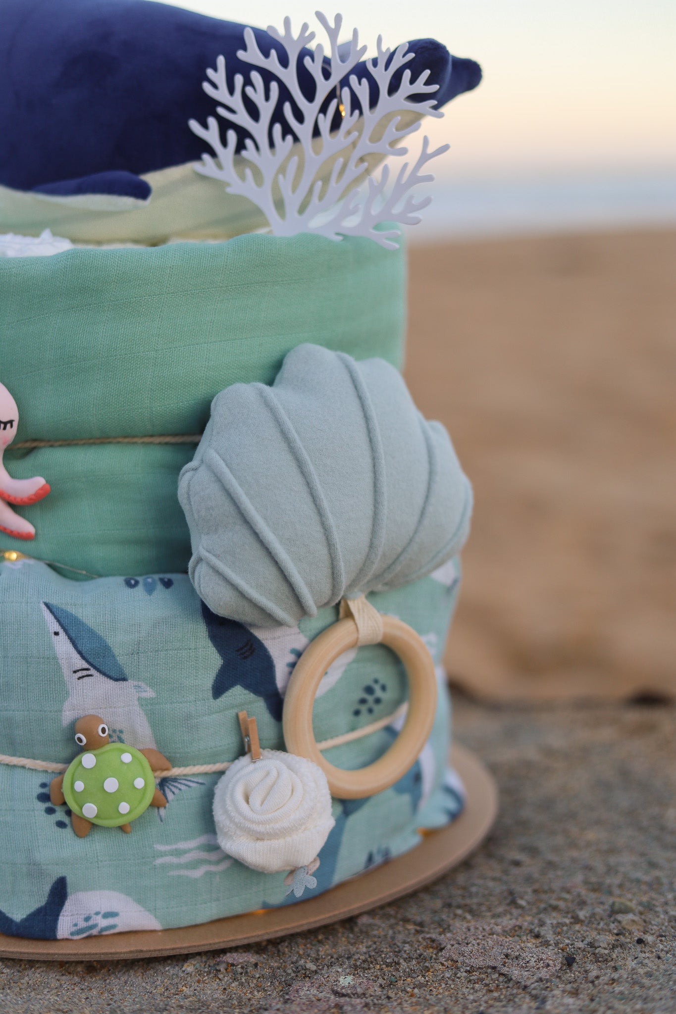 Charming Sea 2-Tier Nappy Cake