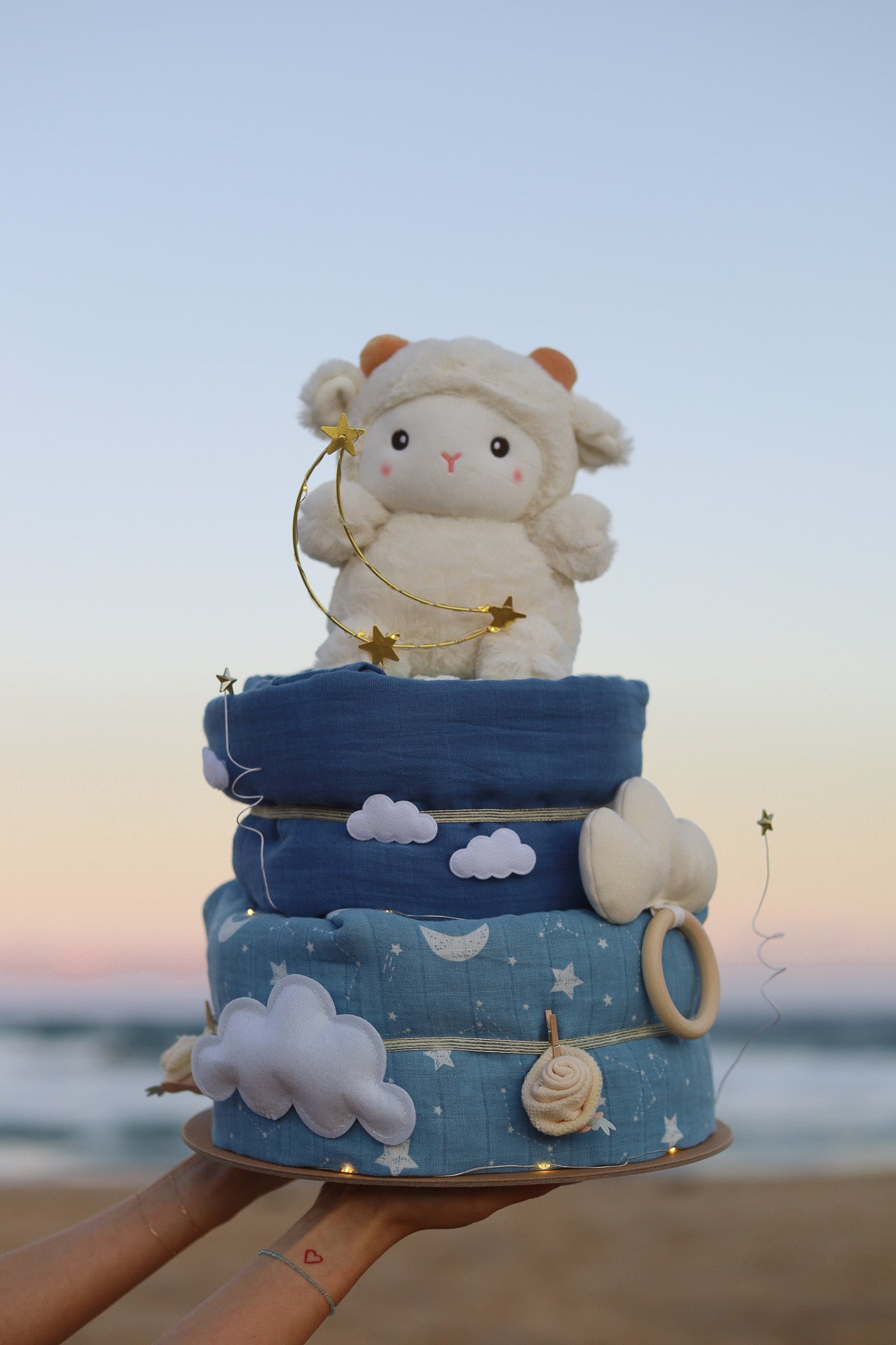 Magical Sky 2-Tier Nappy Cake