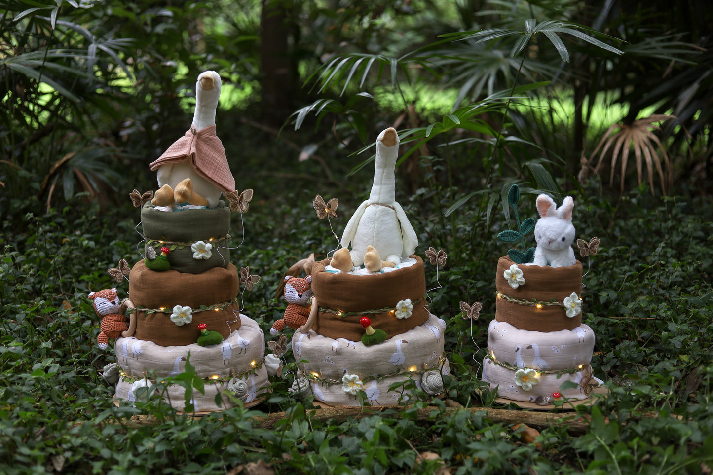 Enchanted Woodland 3-Tier Nappy Cake