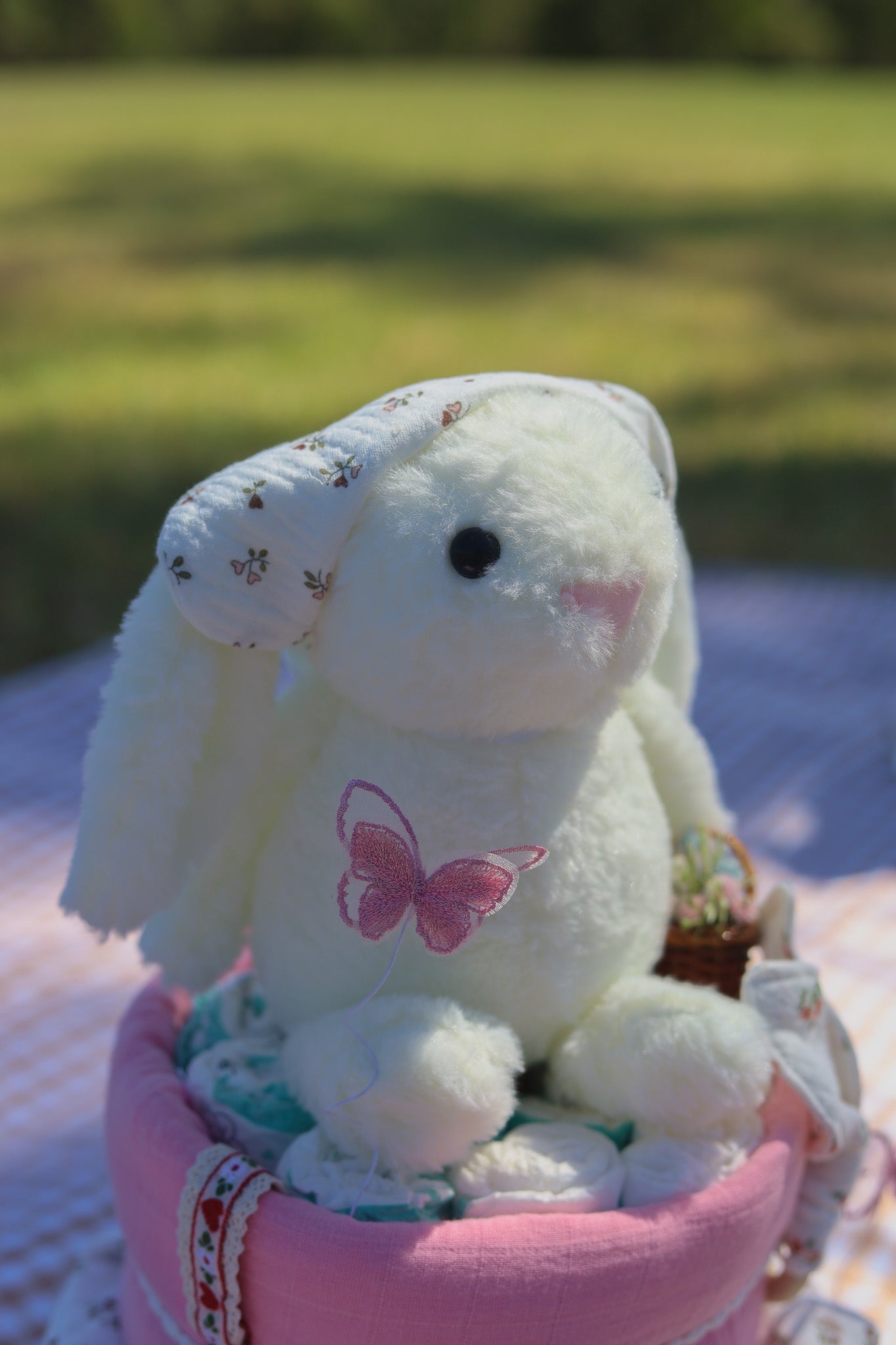 Strawberry Picnic 2-Tier Nappy Cake