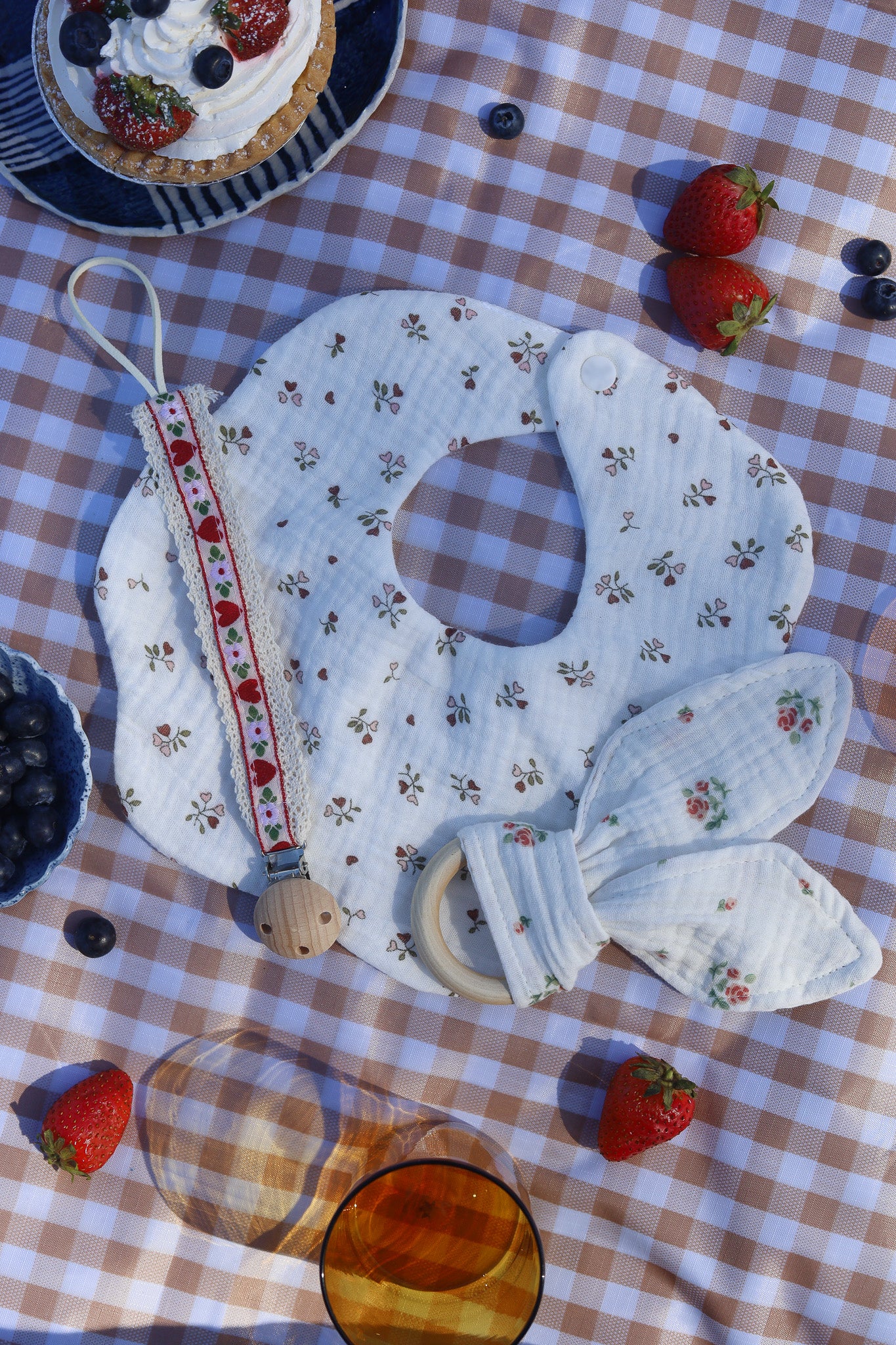 Strawberry Picnic 2-Tier Nappy Cake