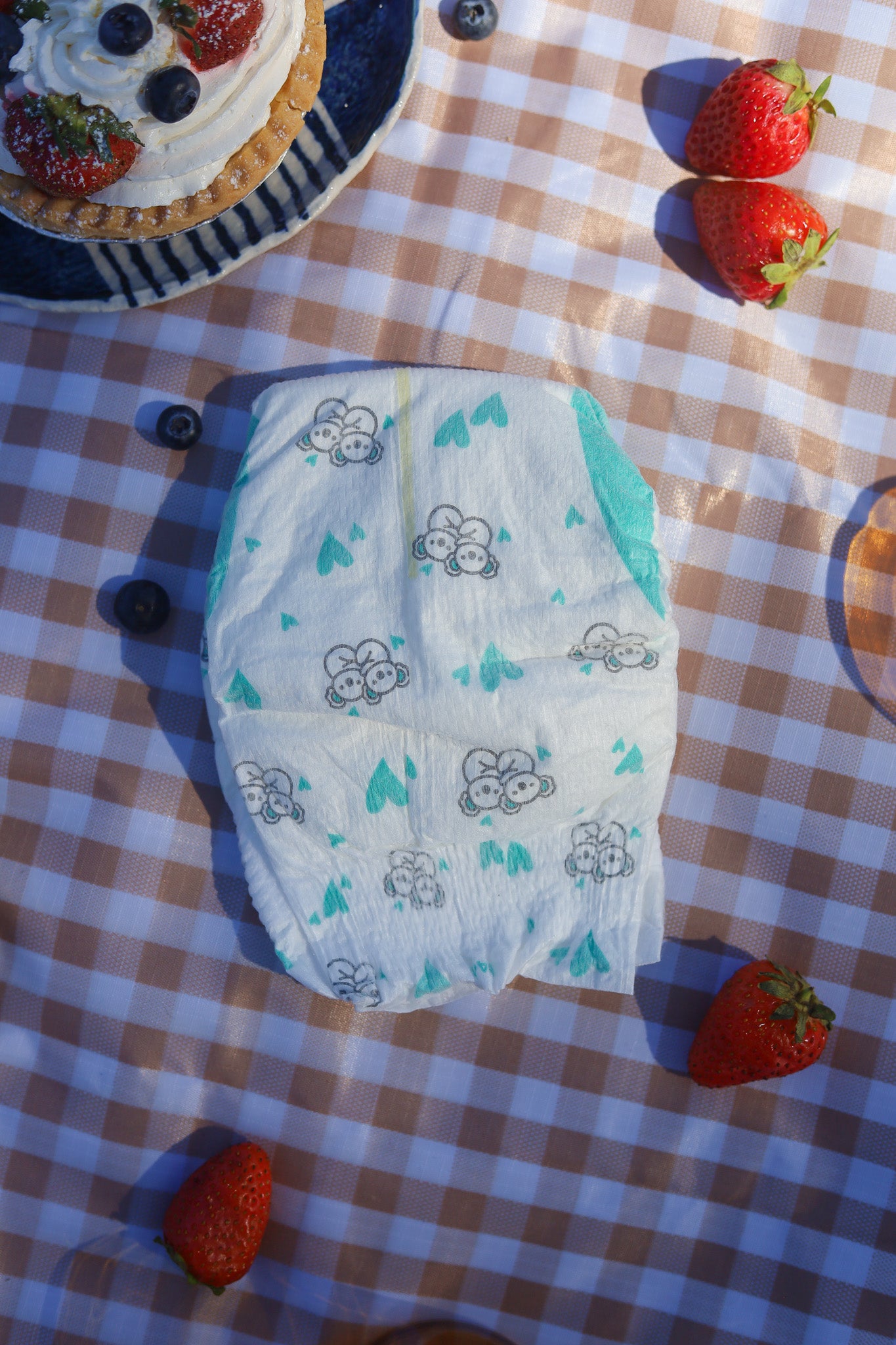 Strawberry Picnic 2-Tier Nappy Cake