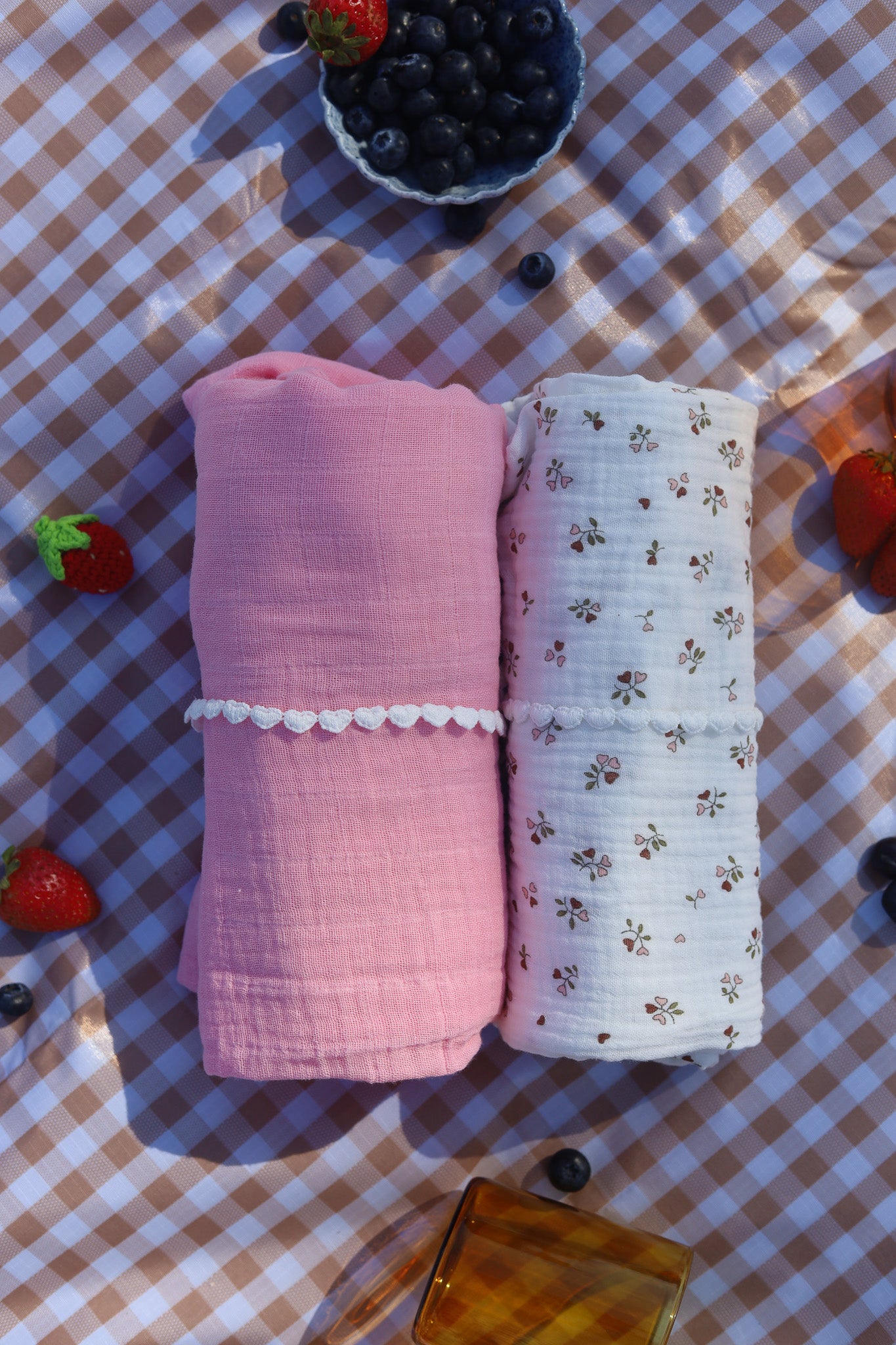 Strawberry Picnic 2-Tier Nappy Cake