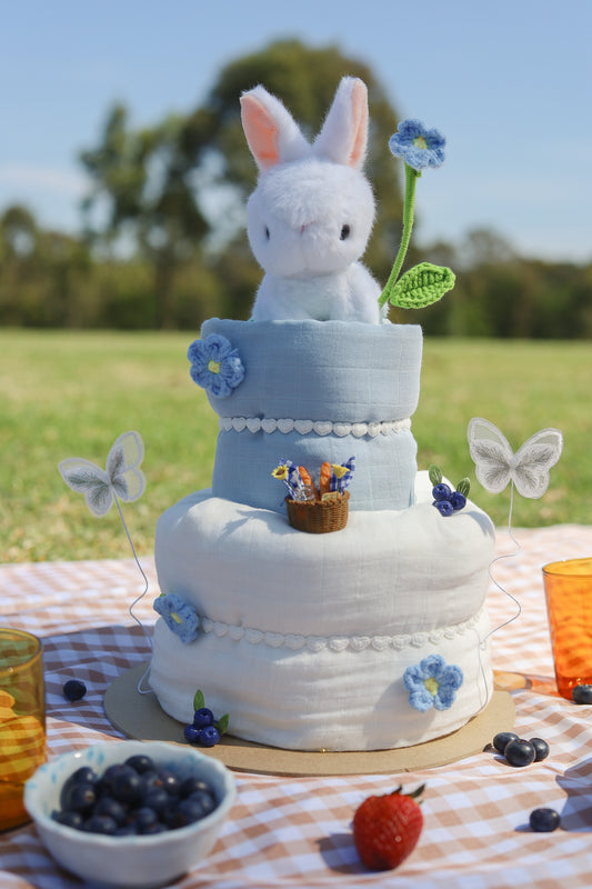 Mini Blueberry Picnic Nappy Cake