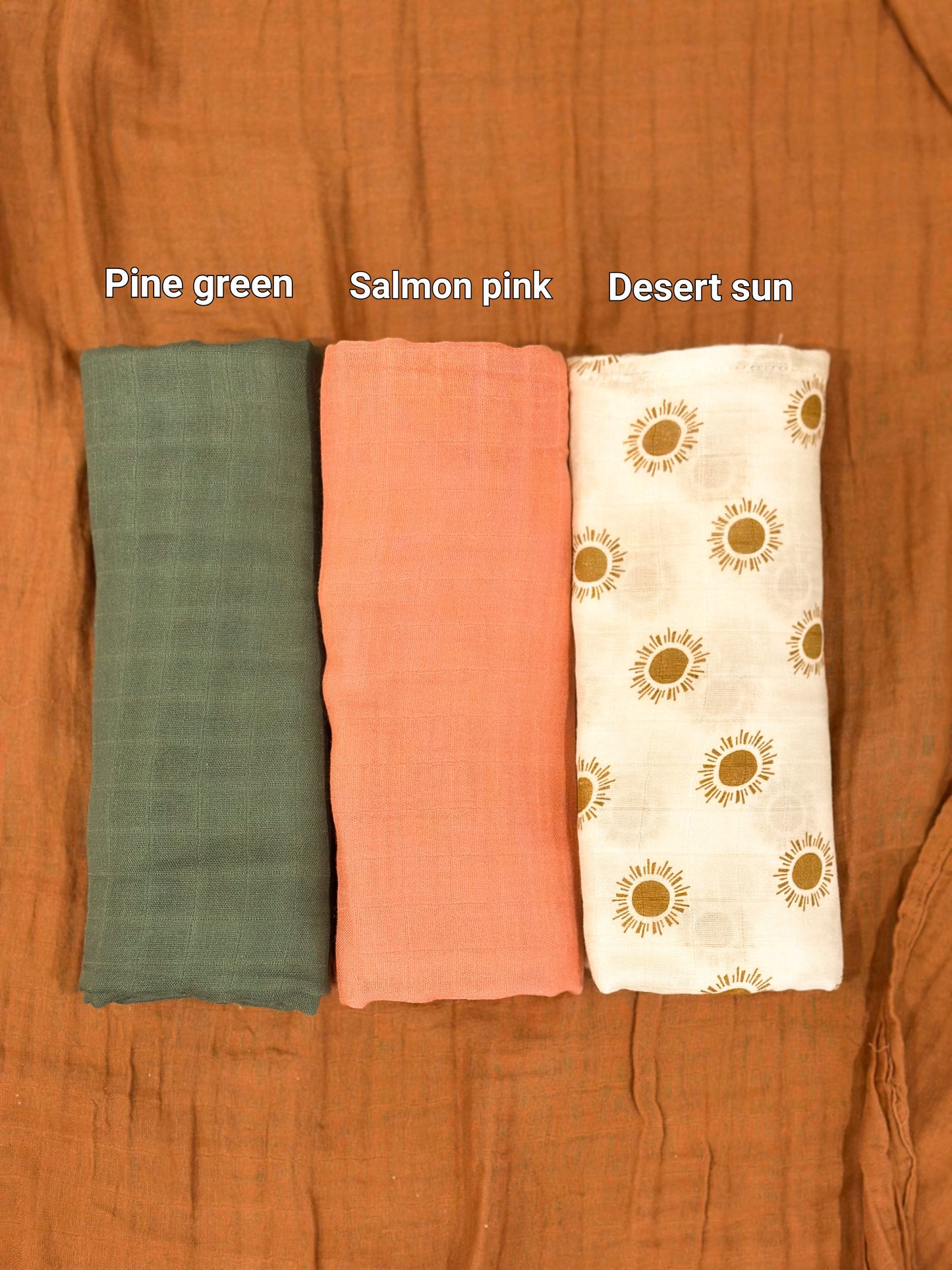 Mix-and-Match Pack of 3 Muslin Swaddle Wraps