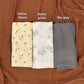 Mix-and-Match Pack of 3 Muslin Swaddle Wraps